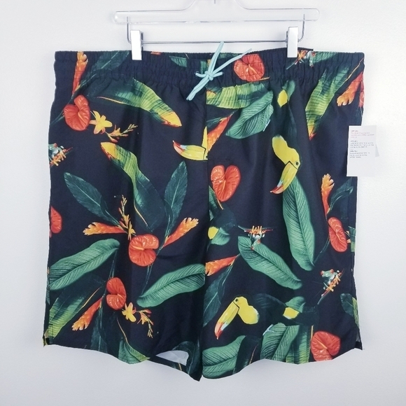 Old Navy Birds of Paradise Men's Swim Trunks NWT - Picture 2 of 10